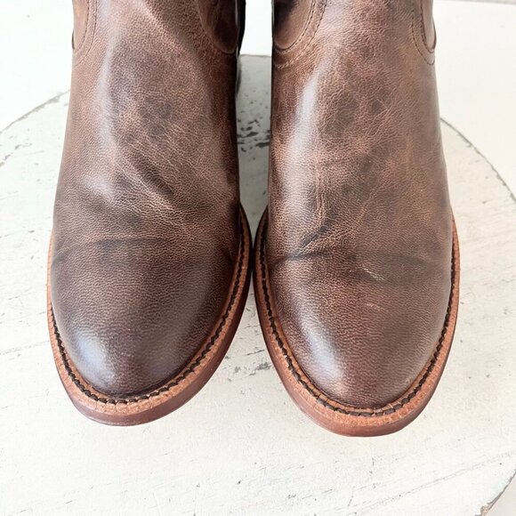 Rod Patrick Womens Cowboy Boots 9 Brown Leather Round Toe Tall Western Cowgirl - Picture 6 of 11